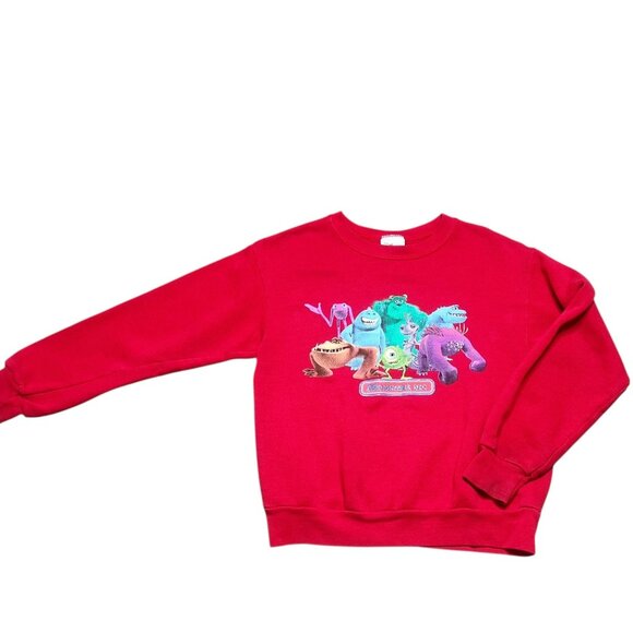 Disney Other - Vintage Monsters Inc Sweatshirt Kids Size M (7/8) Red Disney Store Pixar